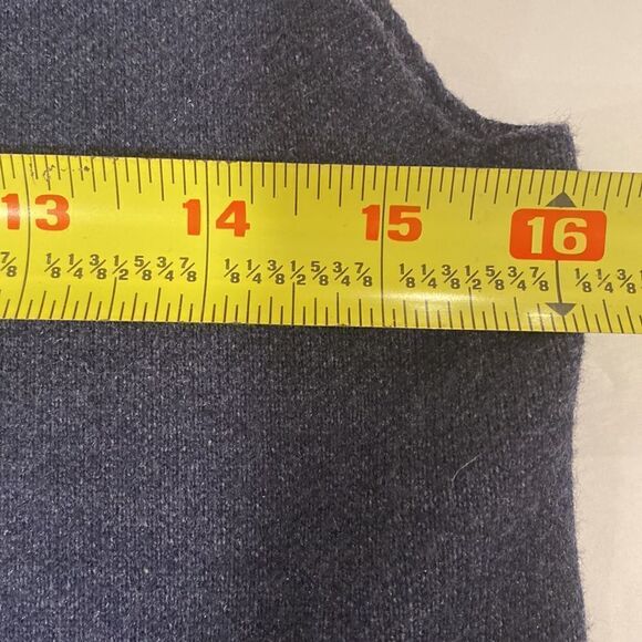 ❤️Last Chance II Sisters longline indigo fringe sweater vest size S - Picture 8 of 9